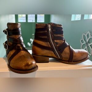 Freebird Bronze Metallic Leather Boots